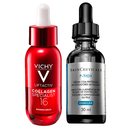 Vichy e Skinceuticals Kit - Sérum Facial Liftactiv Colágeno Specialist 16 + Sérum Facial P-Tiox Kit